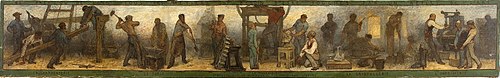 De près ou de loin tous les métiers ont besoin d'être touchés par un reflet de l'art : Les métiers :, 1887, Edmond Eugène Valton