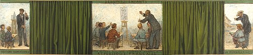 Dessinez enfants, pour soutenir plus tard l'honneur industriel de la République française : Esquisse, 1879, Edmond Eugène Valton