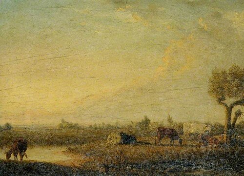 Landscape with Cattle, 1827, Edmund Bristow