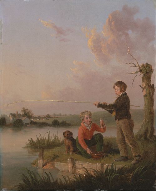 The Young Angler, 1845, Edmund Bristow