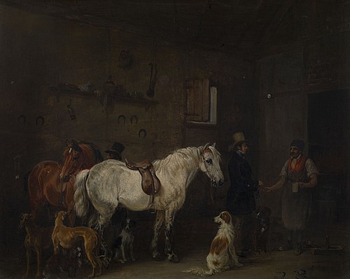The Farrier's Shop, 1845, Edmund Bristow