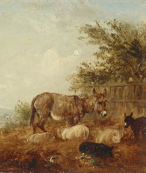 Donkeys and Pigs, 1841, Edmund Bristow