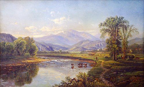 Mount Washington and the Saco River from the Intervale, North Conway, 1876, Edmund Darch Lewis