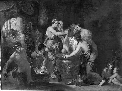 Thetis dips Achilles in the water of the Styx, 1670, Gérard de Lairesse
