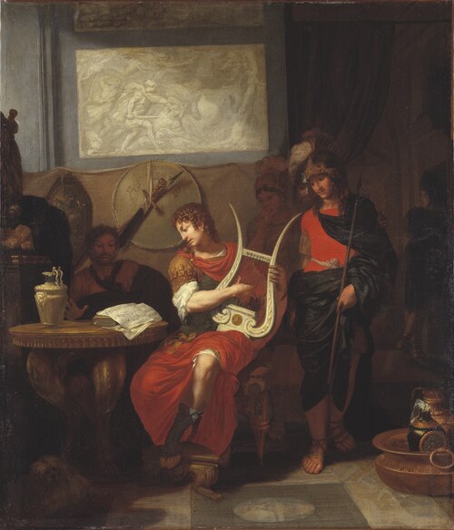 Achilles Playing the Lyre at the Arrival of the Envoys of Agamemnon, 1677, Gerard de Lairesse