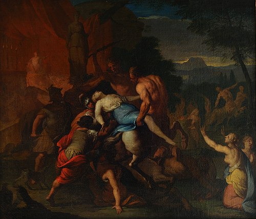 Combate de centauros y lapitas. (Tit. Ant.: Centauros e ilotas), , Gerard de Lairesse