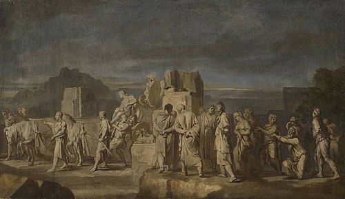 Triumphzug Alexanders des Großen: Zug der Gefangenen (Folge 6/12), 1676, Gerard de Lairesse