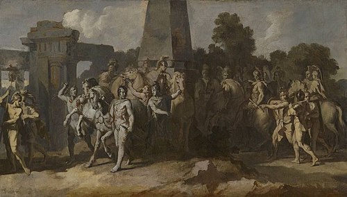 Triumphzug Alexanders des Großen: Streitrösser und Feldherrn des Alexander (Folge 9/12), 1676, Gerard de Lairesse