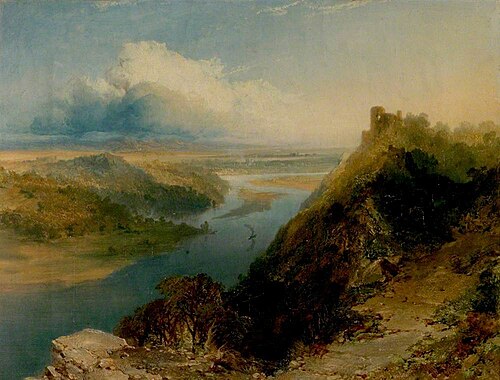 Arundel Castle, West Sussex, and Stream, 1855, Edmund John Niemann