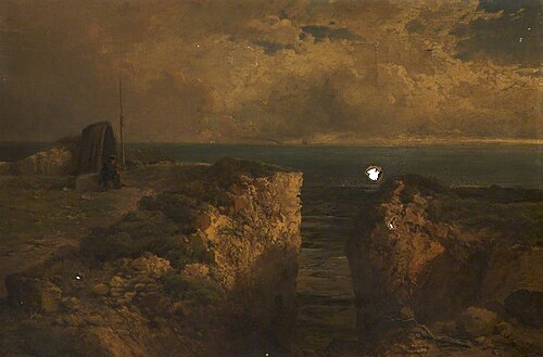 Cliff Scene, 1865, Edmund John Niemann