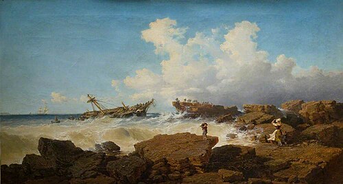 Filey Brigg, North Yorkshire, 1868, Edmund John Niemann