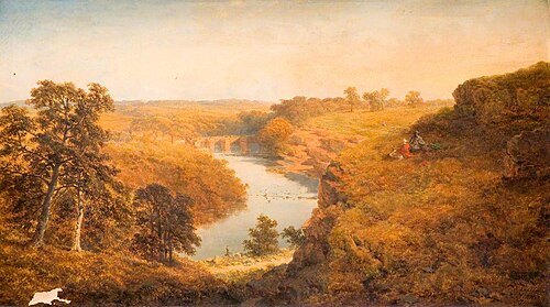 On the Teme at Ludlow, Shropshire, 1871, Edmund John Niemann