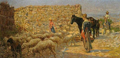 Flock of Sheep, 1905, Edmund John Niemann