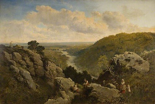A View on the Wharf near Pateley Bridge, Yorkshire, , Edmund John Niemann