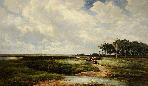 Moorland with Peat Gatherers, 1886, Edmund Morrison Wimperis
