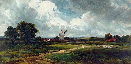 Landscape with a Windmill, 1891, Edmund Morrison Wimperis