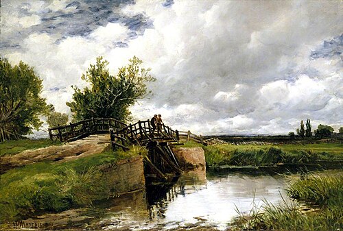 Black Bridge on the Ouse, 1891, Edmund Morrison Wimperis