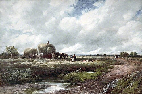 Landscape with Haymakers, 1891, Edmund Morrison Wimperis