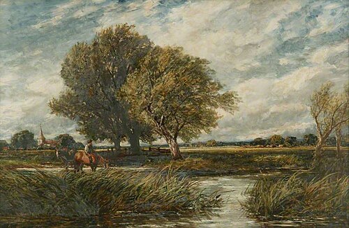 Watering Horses, 1894, Edmund Morrison Wimperis