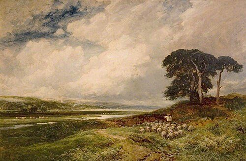Landscape with Sheep, 1899, Edmund Morrison Wimperis