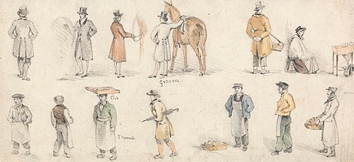 Studies of Tradesmen and Grooms, , Edmund Thomas Parris