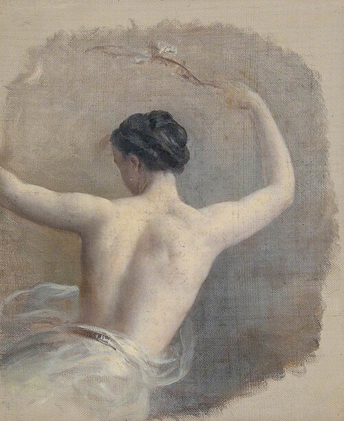 Sketch of Half-Length Female Figure, , Edmund Thomas Parris