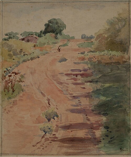 A street in Billinghurst, 1850, Eduardo Sívori