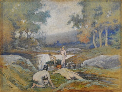 Women bathing, 1916, Eduardo Sívori