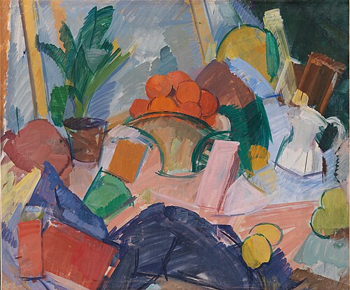Still Life with Oranges in a Basket, 1923, Edvard Weie