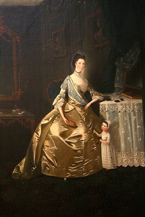 Mrs Mary Morgan (previously thought to be style of Arthur Devis, 1712–1787), 1770, Edward Alcock