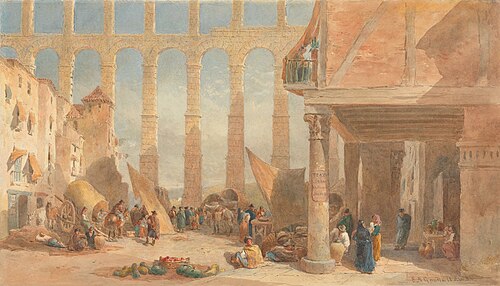 Aquaduct at Segovia, Spain, , Edward Angelo Goodall