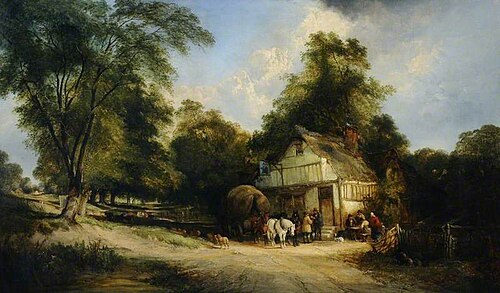 A Roadside Inn at Rushington, Sussex, 1851, Edward Charles Williams