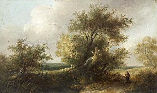 A Country Lane, 1854, Edward Charles Williams