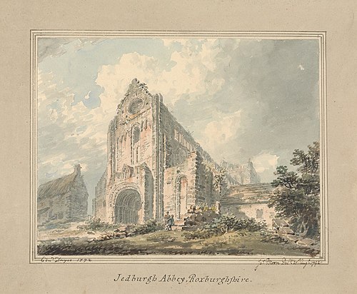 Jedburgh Abbey, Roxburghshire, 1792, Edward Dayes