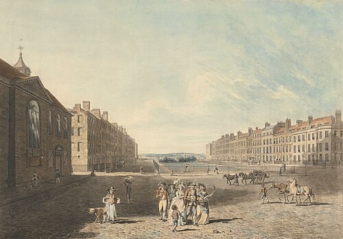 Queen Square, London, 1786, Edward Dayes