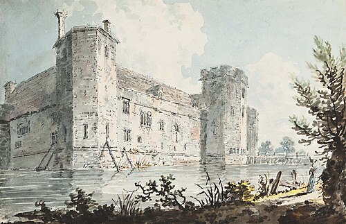View of Wingfield Castle, Wingfield, Suffolk, 1791, Edward Dayes