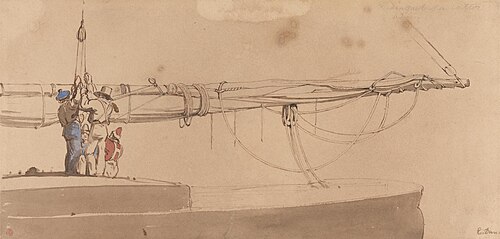 Sailors Raising a Boom, , Edward Duncan