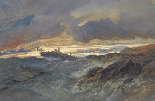 A Shipwreck, 1865, Edward Duncan