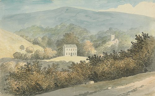 Hilly Landscape with House, , Edward Francis Burney