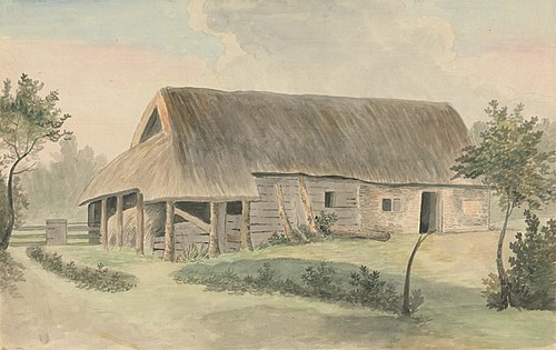 Thatched-roof Barn, , Edward Francis Burney