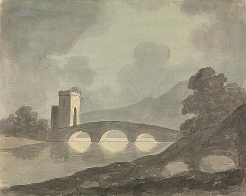 Bridge and Tower, , Edward Francis Burney