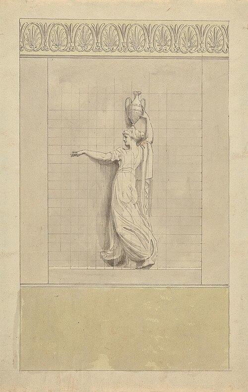 Female Figure carrying Water Jug on her Head, , Edward Francis Burney
