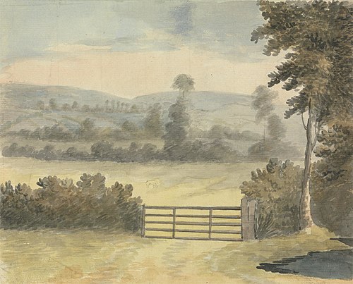 Landscape with Pasture Gate, , Edward Francis Burney