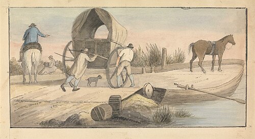Boarding the Ferry, , Edward Francis Burney