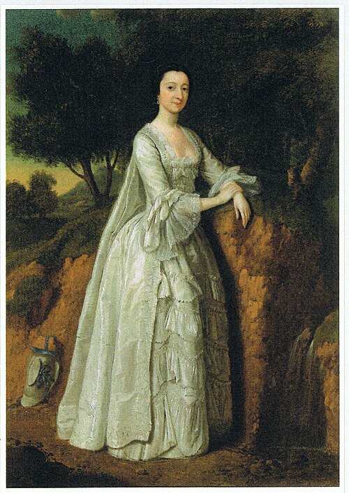(Presumedly) Elizabeth Montagu (1718 – 1800) in a landscape, 1744, Edward Haytley