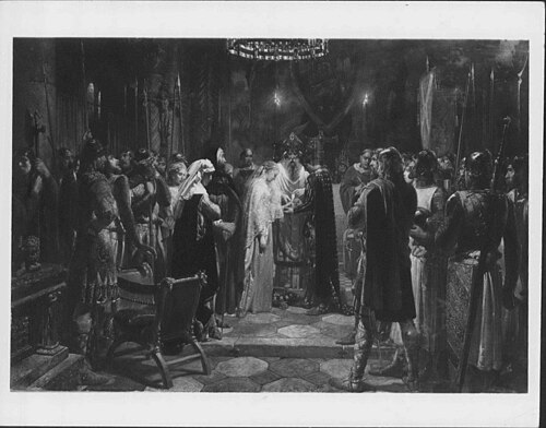 The Marriage of Sir Nigel Bruce and Agnes of Buchan, 1870, Edward Henry Corbould