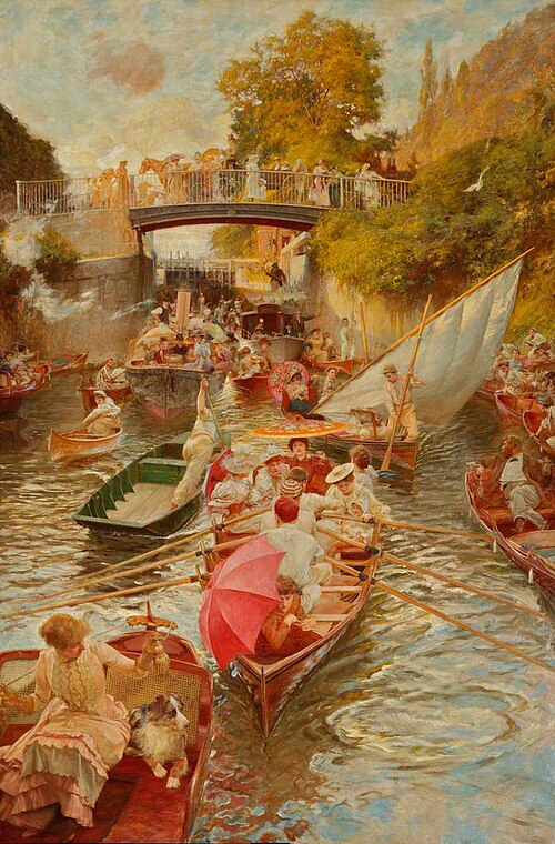 Boulter's Lock, Sunday Afternoon, 1889, Edward John Gregory