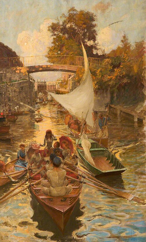 A Study of Boulter's Lock, Maidenhead, Berkshire, , Edward John Gregory