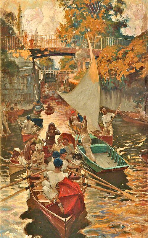 Study for 'Boulter's Lock, Sunday Afternoon', , Edward John Gregory