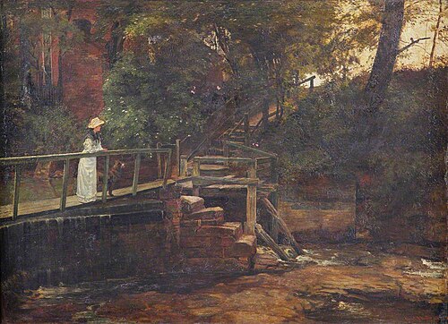 Footbridge at Birch Hill House, Mucklow Hill, Worcestershire, 1887, Edward Richard Taylor